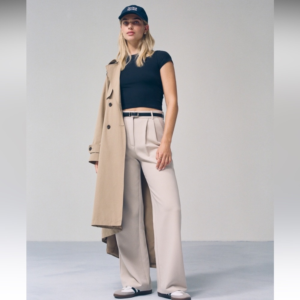 Abercrombie & Fitch Sloane Tailored Pant - Light Taupe